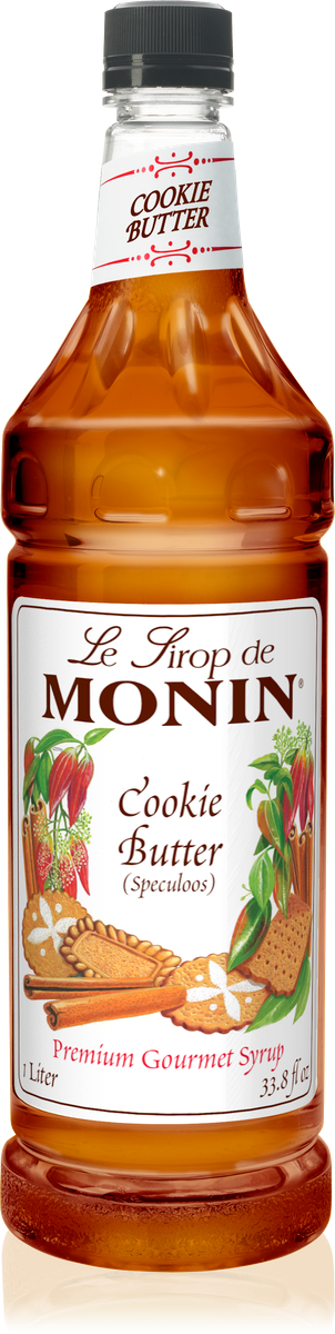 Monin Cookie Butter (Speculoos) Flavoring Syrup 1L Plastic Bottle