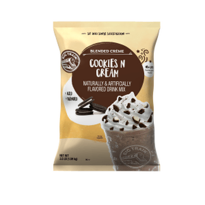Big Train Cookies n Cream Blended Creme Frappe Mix 3.5lb Bag