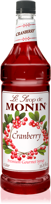 Monin Cranberry Flavoring Syrup 1L Plastic Bottle