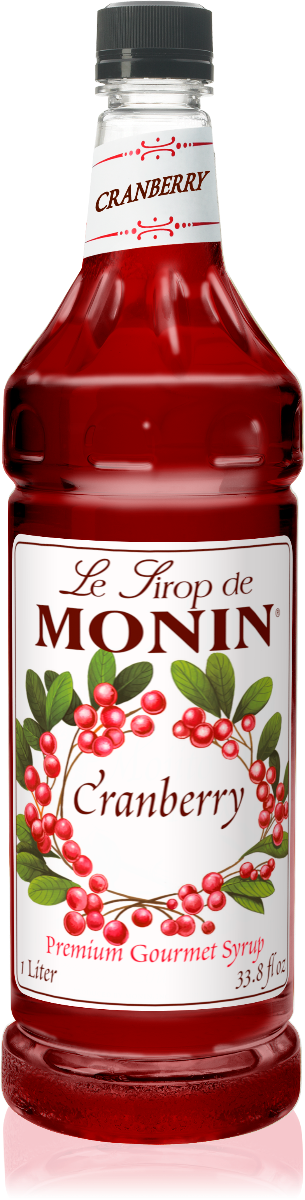 Monin Cranberry Flavoring Syrup 1L Plastic Bottle