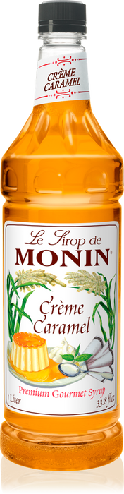 Monin Creme Caramel Flavoring Syrup 1L Plastic Bottle