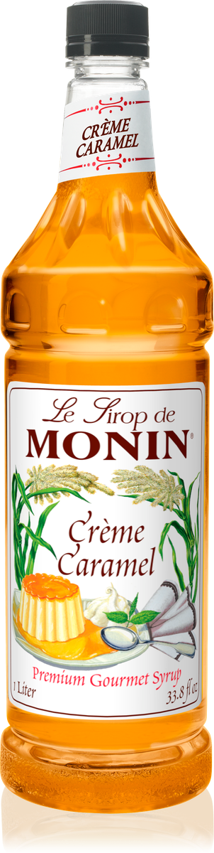 Monin Creme Caramel Flavoring Syrup 1L Plastic Bottle