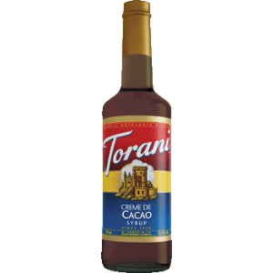 Torani Creme De Cacao Flavoring Syrup 750mL Glass Bottle