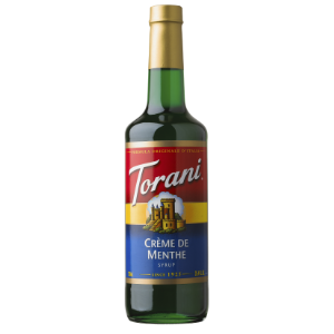 Torani Creme De Menthe Flavoring Syrup 750mL Glass Bottle
