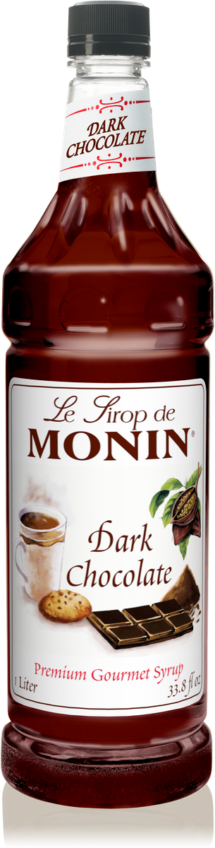 Monin Dark Chocolate Flavoring Syrup 1L Plastic Bottle