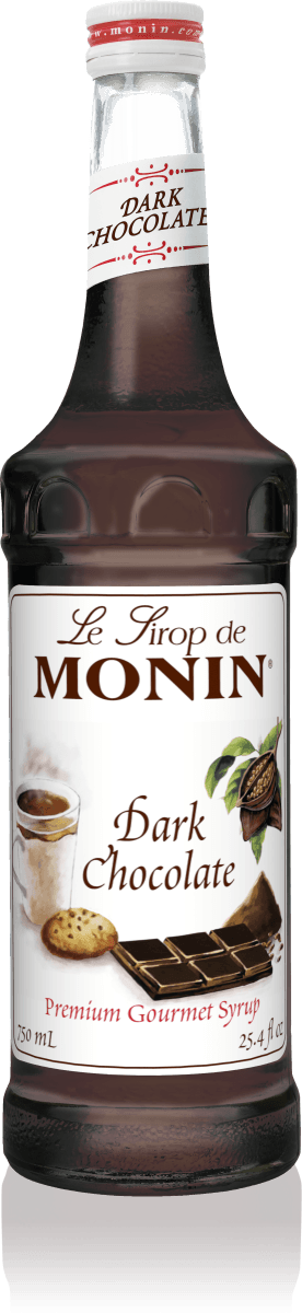 Monin Dark Chocolate Flavoring Syrup 750mL Glass Bottle