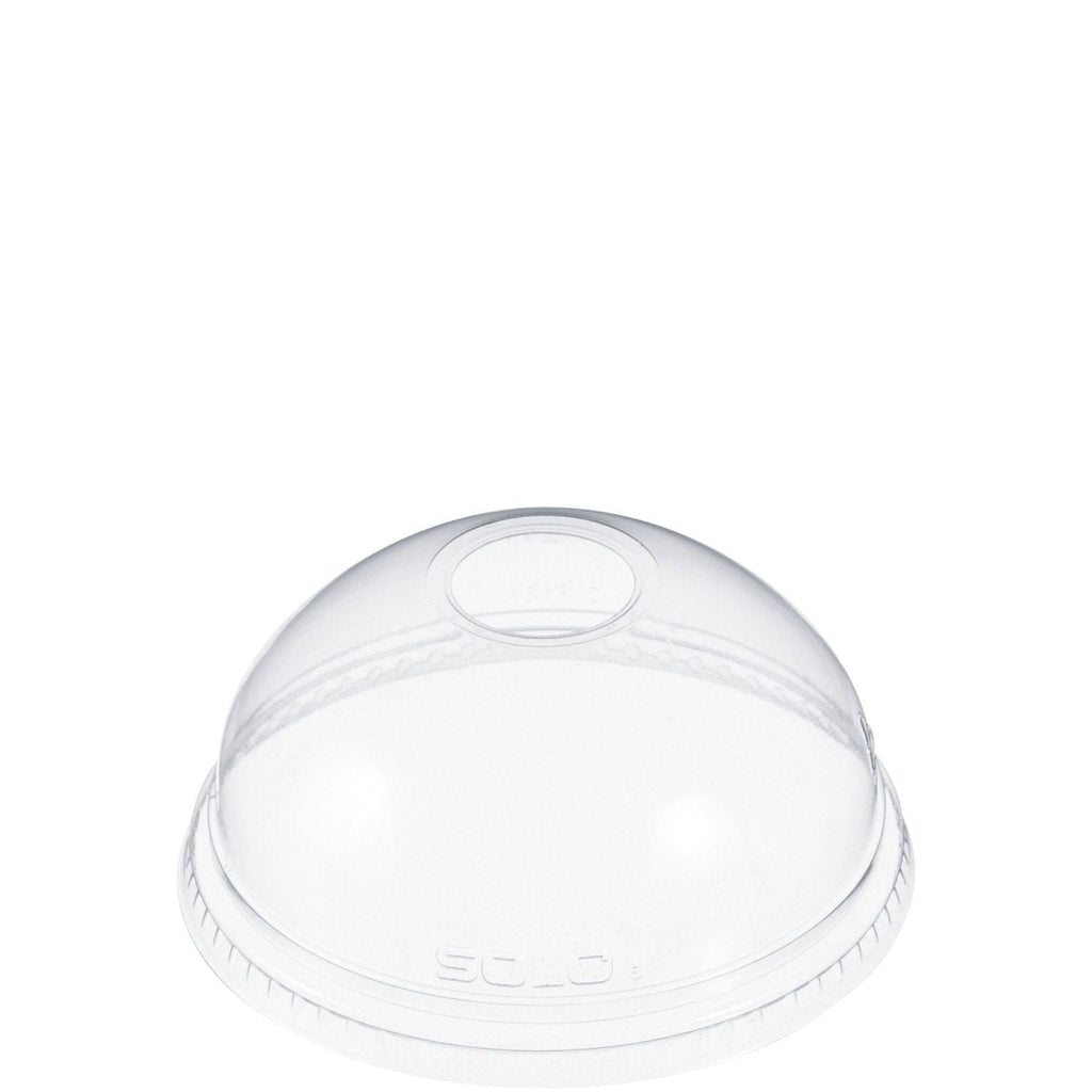 Solo 626TS Clear Flat Lid with Straw Slot - 1000/Case