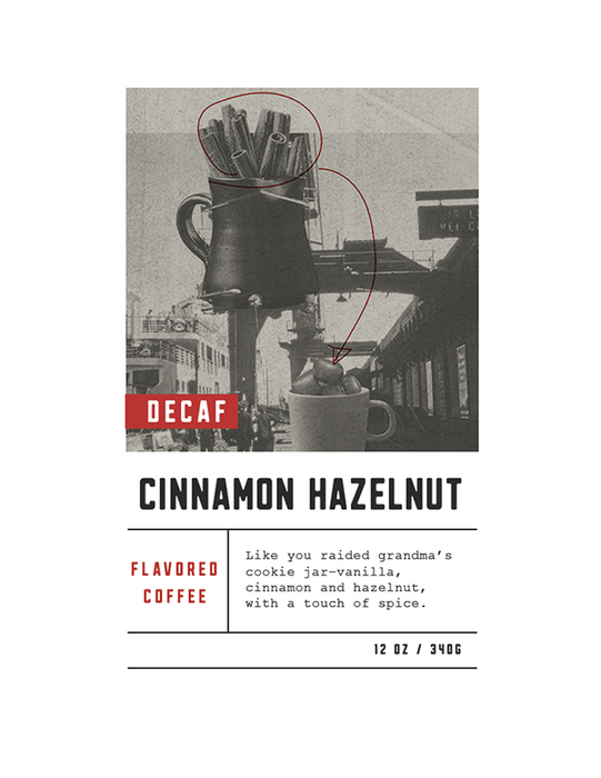 Dilworth Coffee Cinnamon Hazelnut Decaf Flavored Coffee 12oz Bag