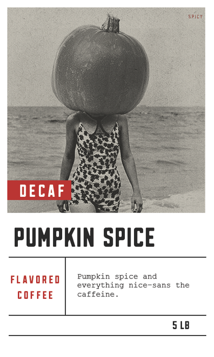 Dilworth Coffee Pumpkin Spice Decaf Flavored Coffee 5lb Bulk Bag