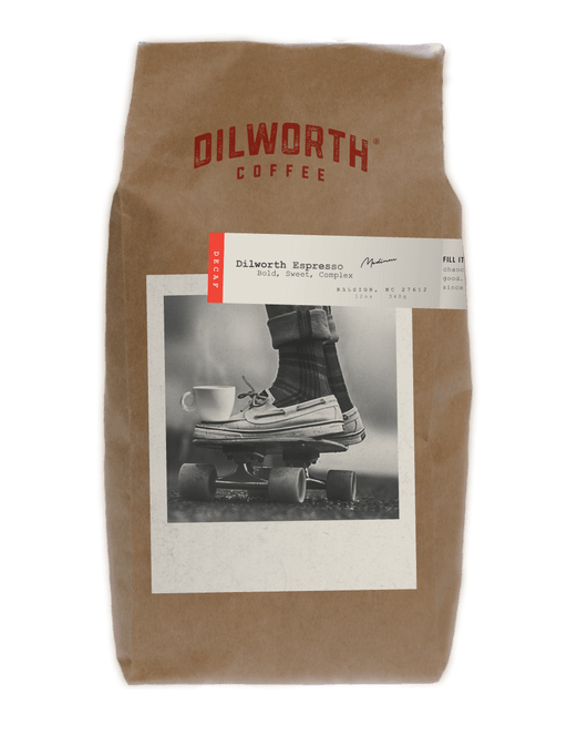 Dilworth Coffee Espresso Decaf 12oz Bag