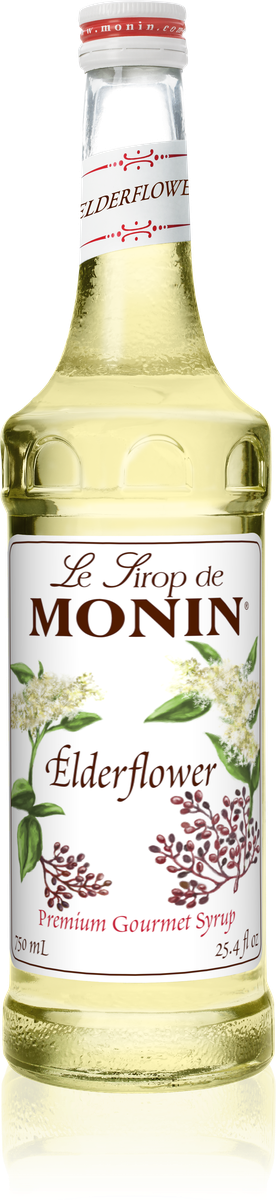 Monin Elderflower Flavoring Syrup 750mL Glass Bottle