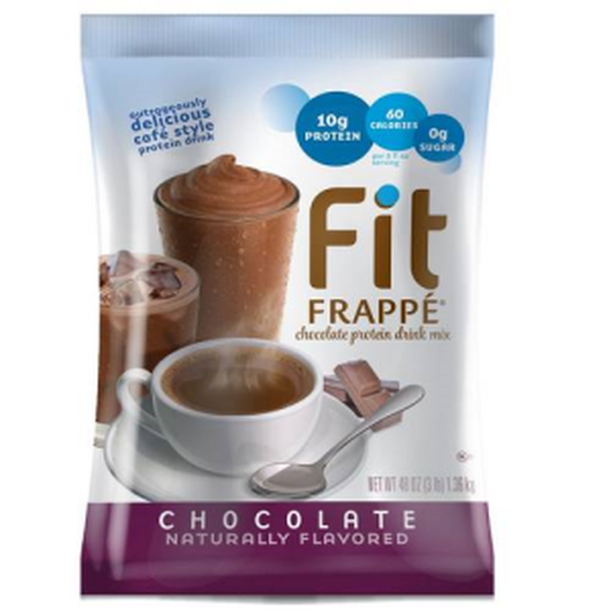 Big Train Fit Frappe Chocolate Protein Drink Mix 3lb Bag - Dilworth Coffee