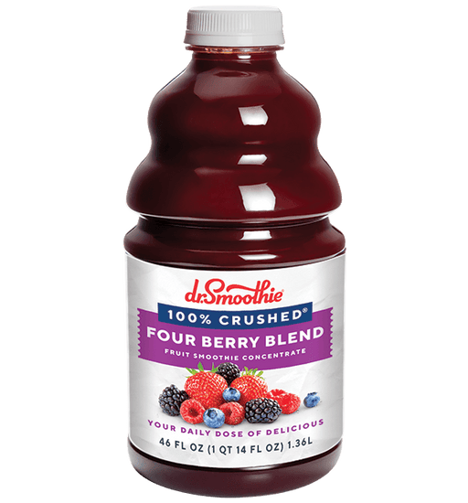Dr. Smoothie Four Berry Blend 100% Crushed Fruit Smoothie Concentrate 46oz Bottle