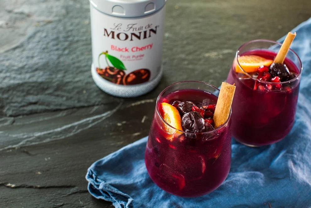 Monin Black Cherry Fruit Puree 4 - 1L Bottles (CASE)