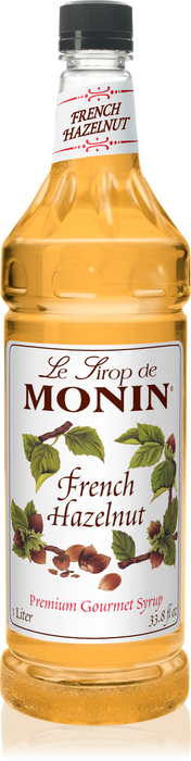 Monin French Hazelnut Flavoring Syrup 1L Plastic Bottle