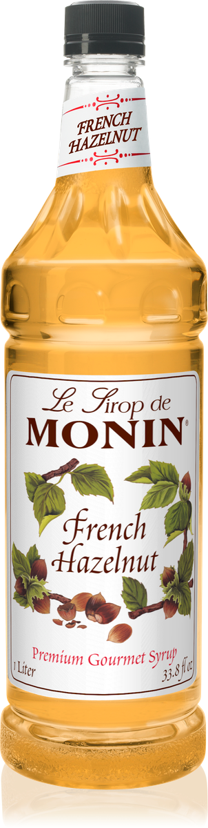 Monin French Hazelnut Flavoring Syrup 1L Plastic Bottle