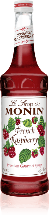 Monin French Raspberry Dairy Friendly Flavoring Syrup 750mL Glass Bottle