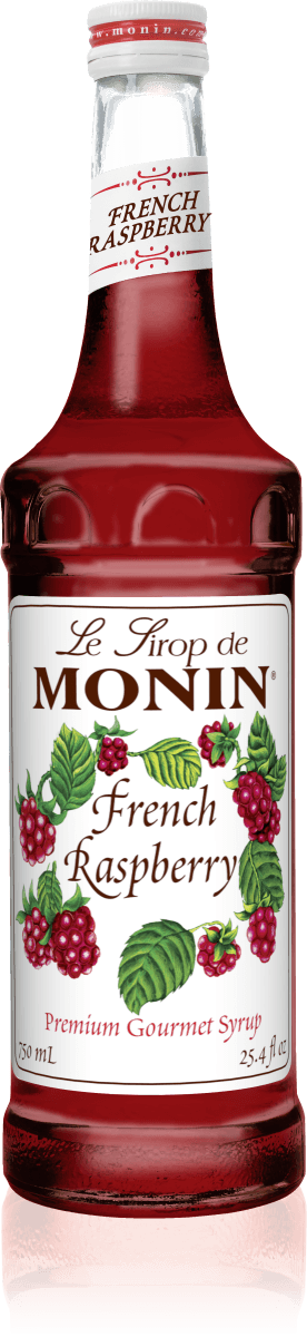 Monin French Raspberry Dairy Friendly Flavoring Syrup 750mL Glass Bottle