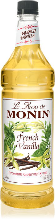 Monin French Vanilla Flavoring Syrup 1L Plastic Bottle