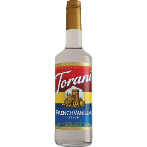 Torani French Vanilla Flavoring Syrup 750mL Glass Bottle