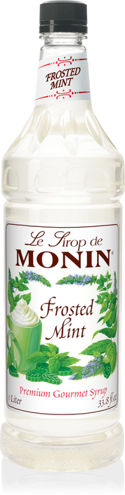 Monin Frosted Mint Flavoring Syrup 1L Plastic Bottle