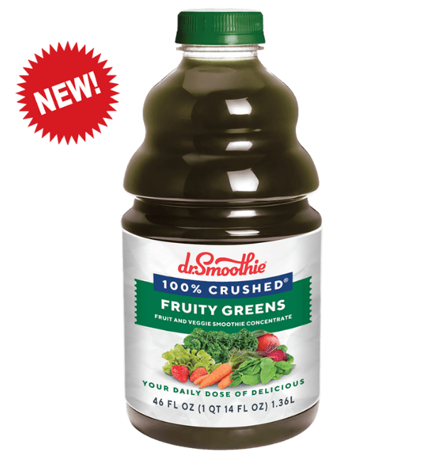 Dr. Smoothie Fruity Green 100% Crushed Fruit Smoothie Concentrate 46oz Bottle