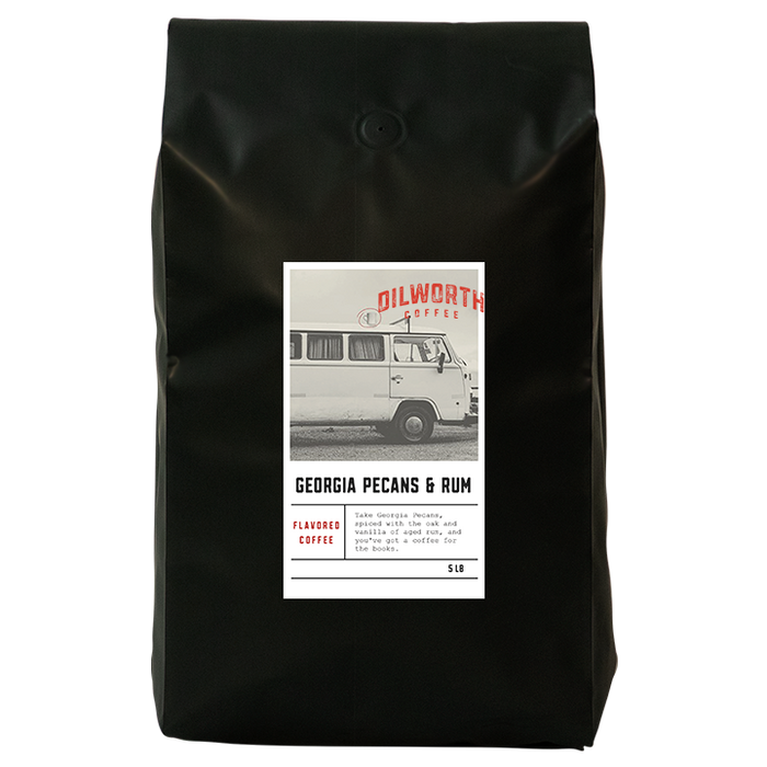 Dilworth Coffee Georgia Pecans & Rum Flavored Coffee 5lb Bulk Bag