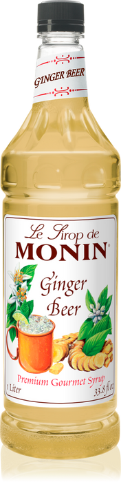 Monin Ginger Beer Flavoring Syrup 1L Plastic Bottle