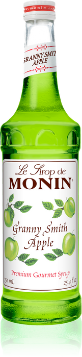 Monin Granny Smith Apple Flavoring Syrup 750mL Glass Bottle