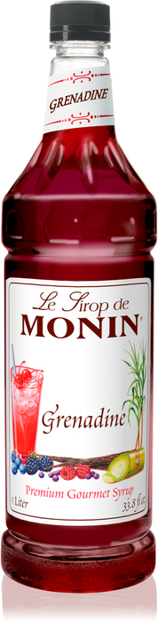 Monin Grenadine Flavoring Syrup 1L Plastic Bottle