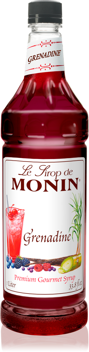 Monin Grenadine Flavoring Syrup 1L Plastic Bottle