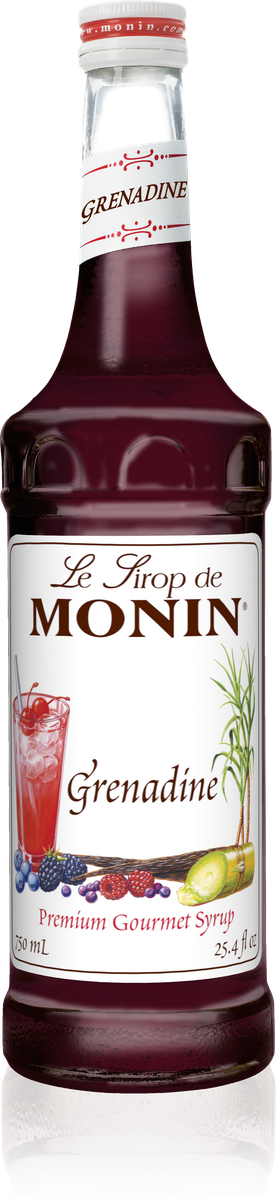 Monin Grenadine Flavoring Syrup 750mL Glass Bottle
