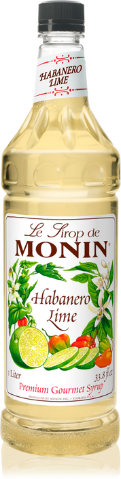 Monin Habanero Lime Flavoring Syrup 1L Plastic Bottle