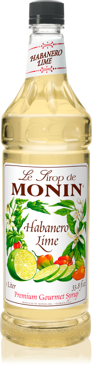 Monin Habanero Lime Flavoring Syrup 1L Plastic Bottle