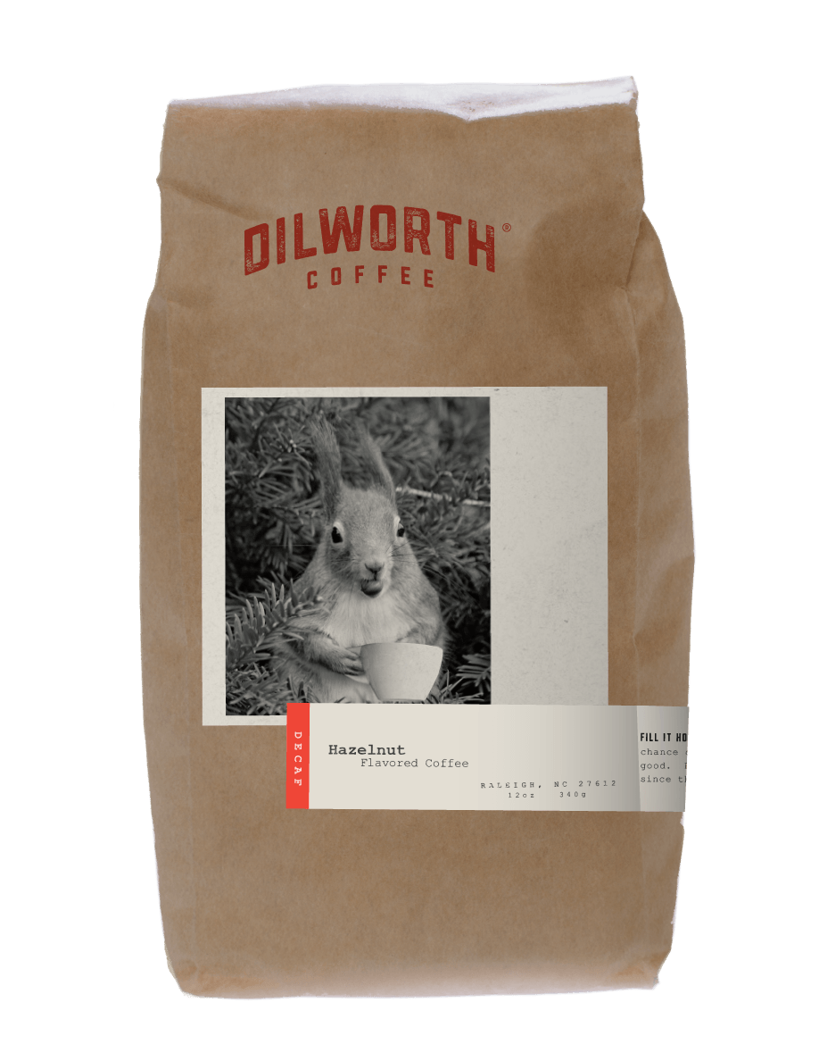 Dilworth Coffee Hazelnut Decaf 12oz Bag Dilworth Coffee