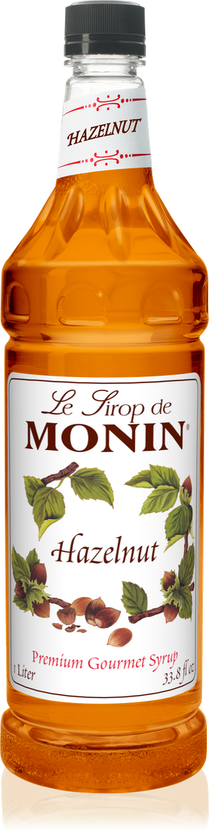 Monin Hazelnut Flavoring Syrup 1L Plastic Bottle