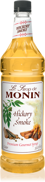 Monin Hickory Smoke Flavoring Syrup 1L Plastic Bottle