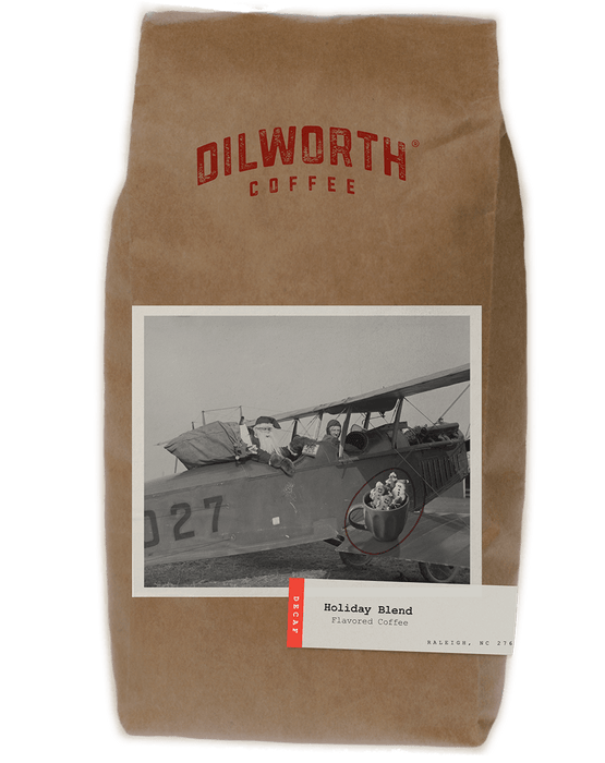 Dilworth Coffee Holiday Blend Decaf 12oz Bag