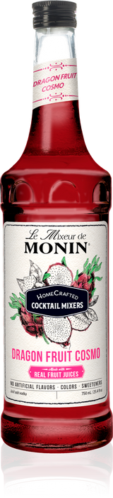 Monin HomeCrafted Dragon Fruit Cosmo Cocktail Mix 750mL Glass Bottle