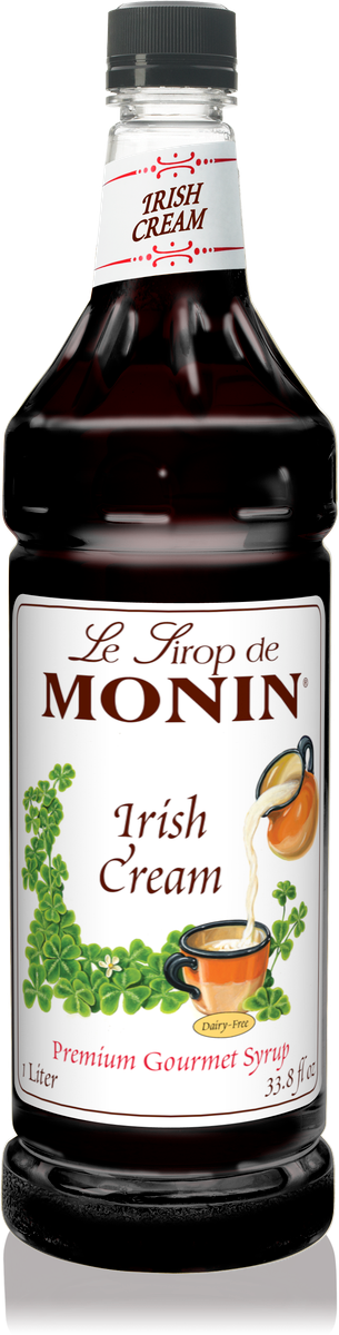 Monin Irish Cream Flavoring Syrup 1L Plastic Bottle