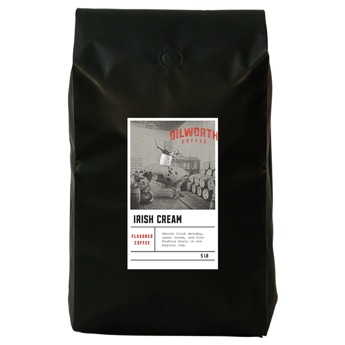 Dilworth Coffee Irish Cream Flavored Coffee 5lb Bulk Bag