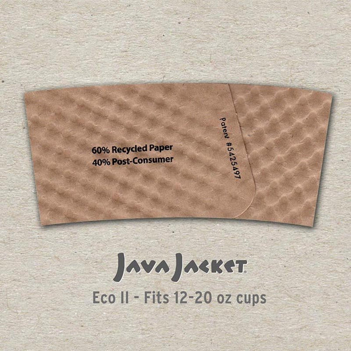 Java Jacket Eco II Blank Large Natural Coffee Sleeves 12/16/20/24oz 1700-SPN-S 1000ct