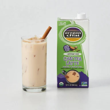 Oregon Chai Organic Caffeine-Free Chai Tea Latte 1:1 Concentrate 6 - 32oz Cartons (CASE)