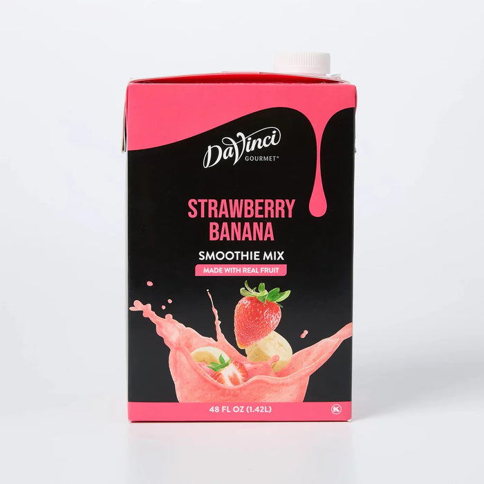 Davinci Strawberry Banana Real Fruit Smoothie Mix 6/48oz Cartons (CASE)