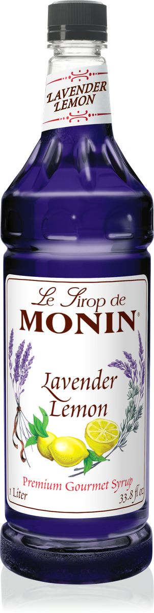 Monin Lavender Lemon Flavoring Syrup 1L Plastic Bottle