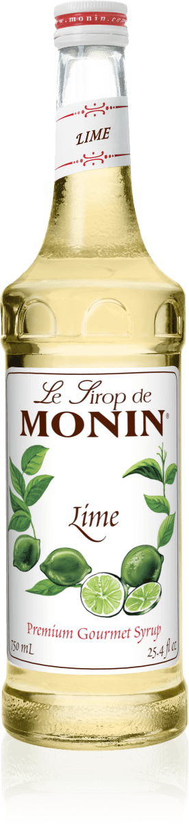 Monin Lime Flavoring Syrup 750mL Glass Bottle