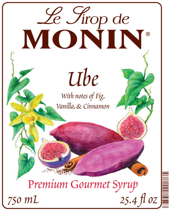 Monin Ube Flavoring Syrup 750mL Glass Bottle