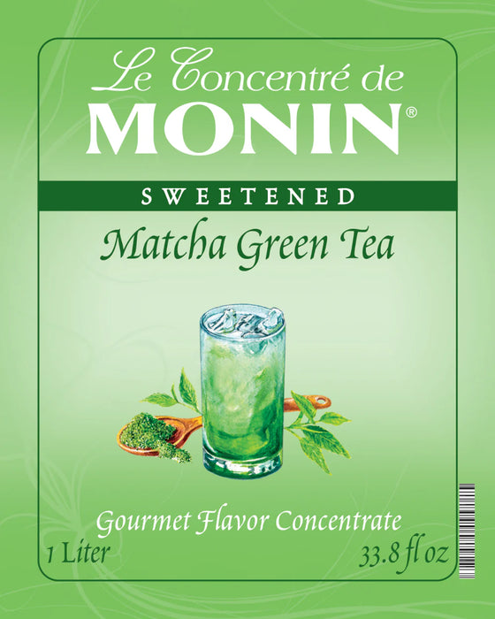 Monin Matcha Green Tea 7:1 Concentrate 4 - 1L Plastic Bottles (CASE)