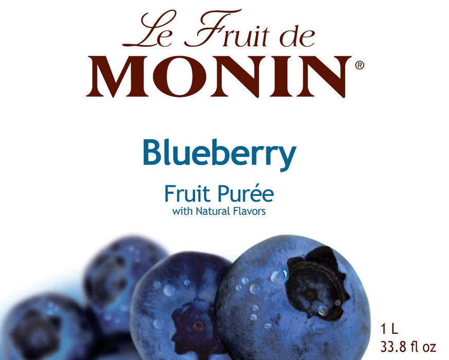 Monin Blueberry Fruit Puree 4 - 1L Bottles (CASE)