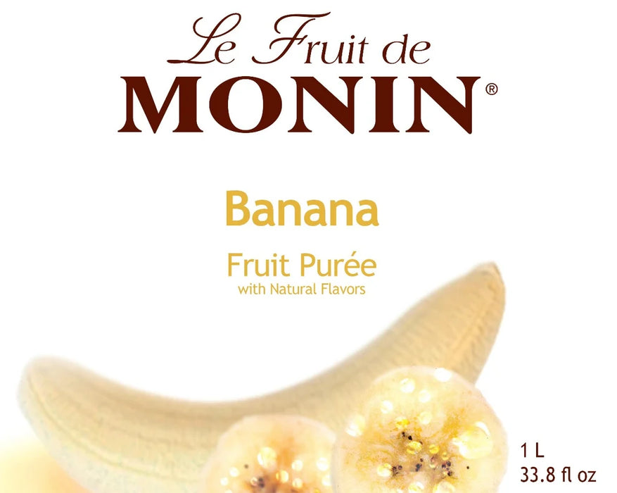 Monin Banana Fruit Puree 4 - 1L Bottles (CASE)